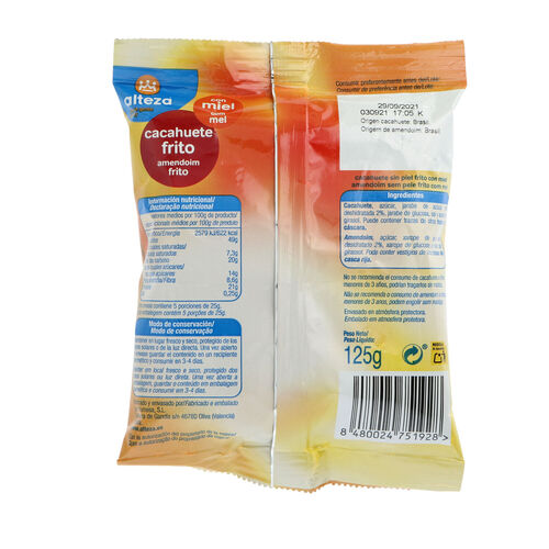 Cacahuet ALTEZA frito miel 125g image number