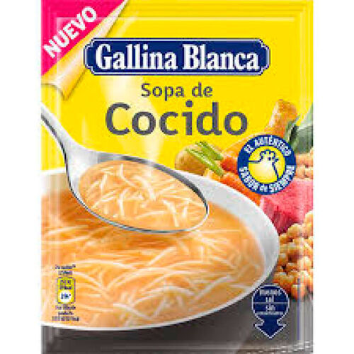Sopa de cocido con fideos finos GALLINA BLANCA 72g image number