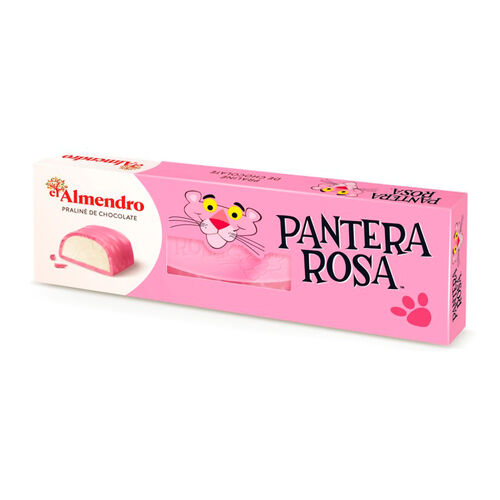 Turr&oacute;n de pralin&eacute; de chocolate sabor PANTERA ROSA EL ALMENDRO 146g image number