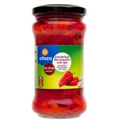 Pimiento del piquillo en tiras con ajo ALTEZA 290g