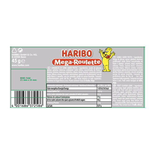 HARIBO mega roulette 45g image number
