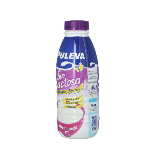 Leche sin lactosa desnatada PULEVA 1L image number