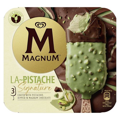 Helado bomb&oacute;n le pistache MAGNUM 3x90ml image number