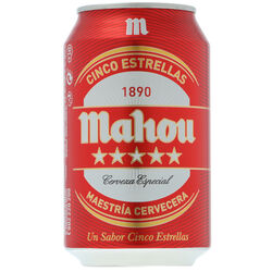 CERVEZA MAHOU 5 ESTRELLAS 33cl