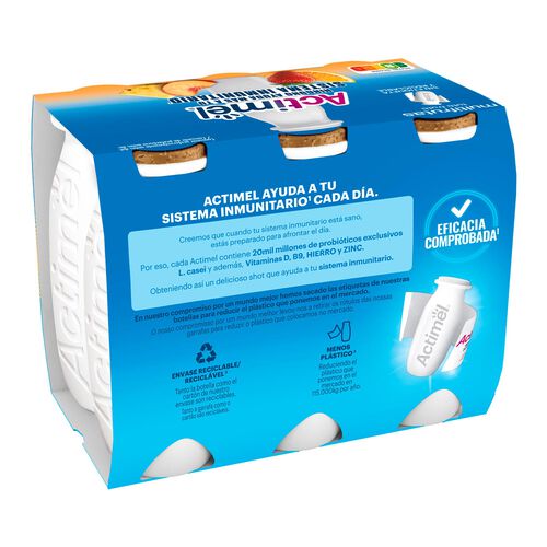Bebida l&aacute;ctea multifrutas ACTIMEL 6x100ml image number