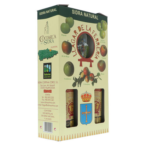 Sidra CORTINA caja 2 botellas + vaso sidra image number