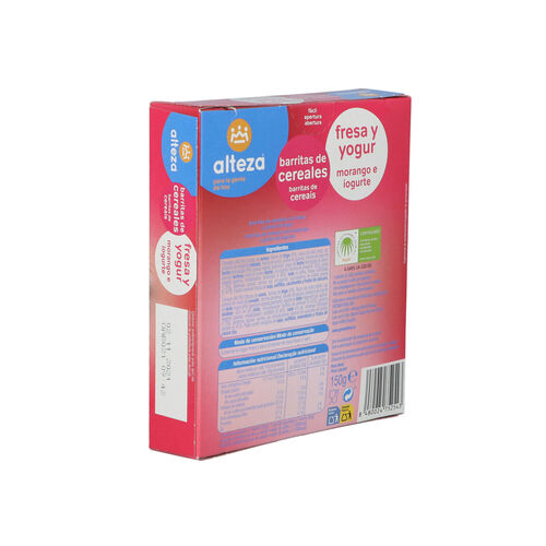 Barrita cereales ALTEZA fresa yogur 150g pack 6 image number