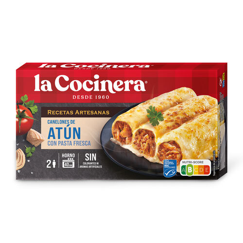 Canelones de at&uacute;n con pasta fresca LA COCINERA 500g image number