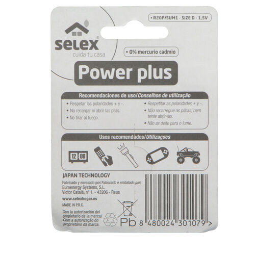 Pila alcalina lr20 POWERKING 2uds image number