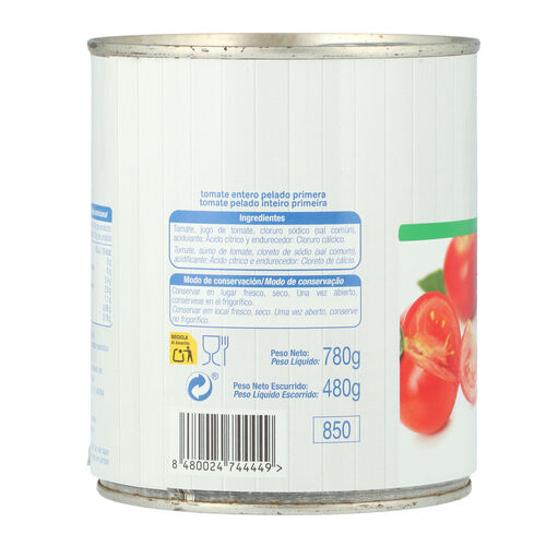 TOMATE ALTEZA ENTERO PELADO 780g image number