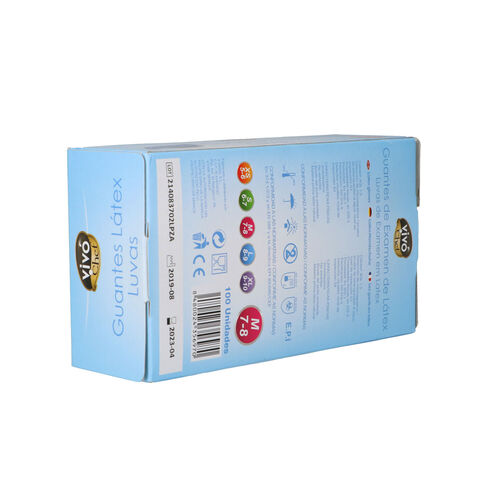 GUANTES LATEX VIVO CHEF TALLA MEDIANA 100uds image number
