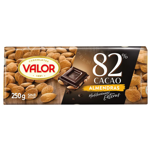 CHOCOLATE VALOR ALMENDRA 82% 250g image number