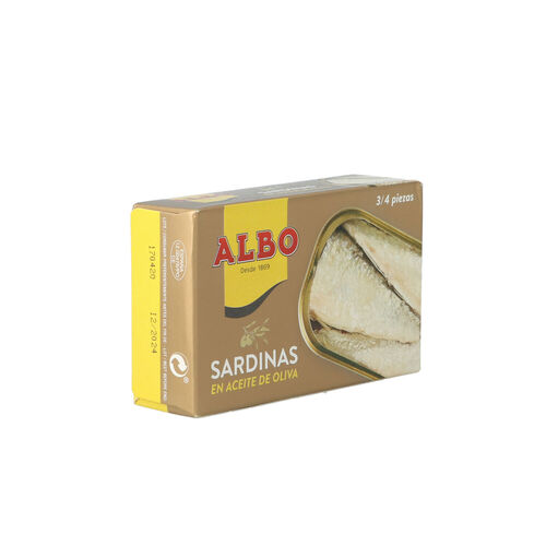 SARDINAS EN ACEITE DE OLIVA ALBO 120g image number