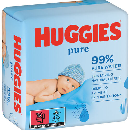 TOALLITAS INFANTILES PURE WATER HUGGIES 3X56uds image number