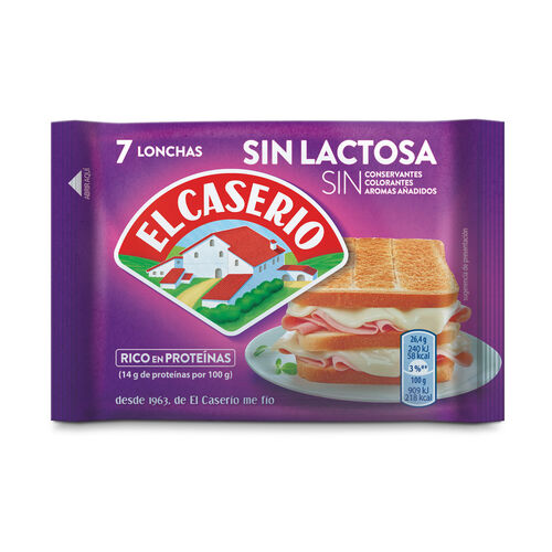 QUESO SIN LACTOSA EL CASERIO 185g image number