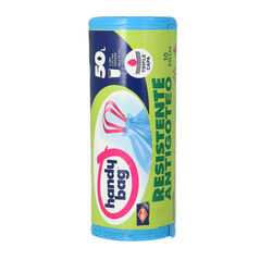 BOLSA DE BASURA HANDY BAG RESISTENTE ANTIBACTERIAS 50L 10 BOLSAS