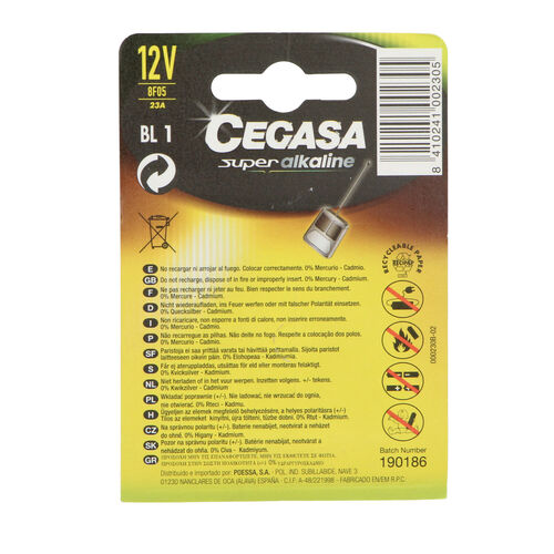 Pila Super alcalina 8f05 CEGASA 12v image number