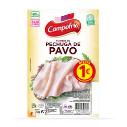 Fiambre de pechuga de pavo CAMPOFRÍO 75g