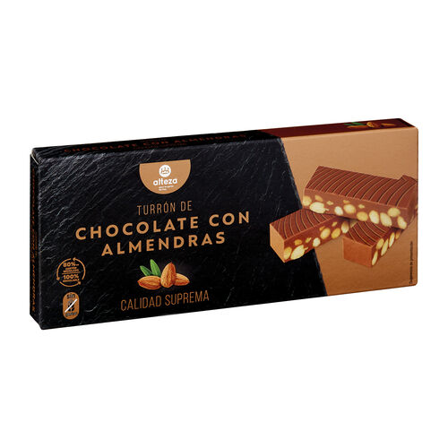 Turr&oacute;n de chocolate con almendras ALTEZA 250g image number