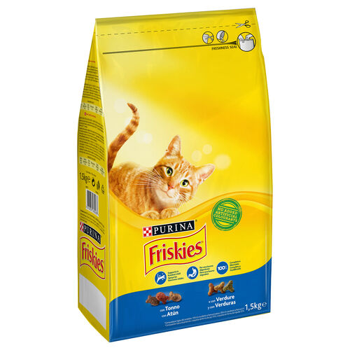 Comida seca para gato adulto con at&uacute;n y verduras FRISKIES 1,5kg image number