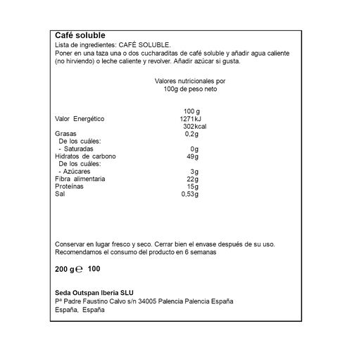 Caf&eacute; soluble Cl&aacute;sico ALTEZA 200g image number