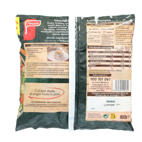 Ensaladilla rusa congelada FINDUS 800g image number