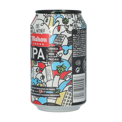 CERVEZA MAHOU IPA LATA 33cl image number