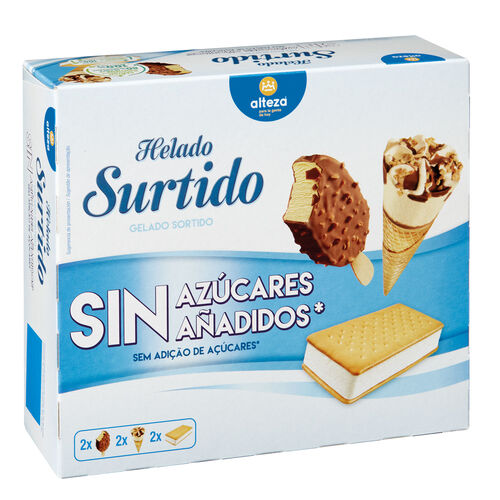 Helado tarrina surtido sin az&uacute;car ALTEZA 720ml image number
