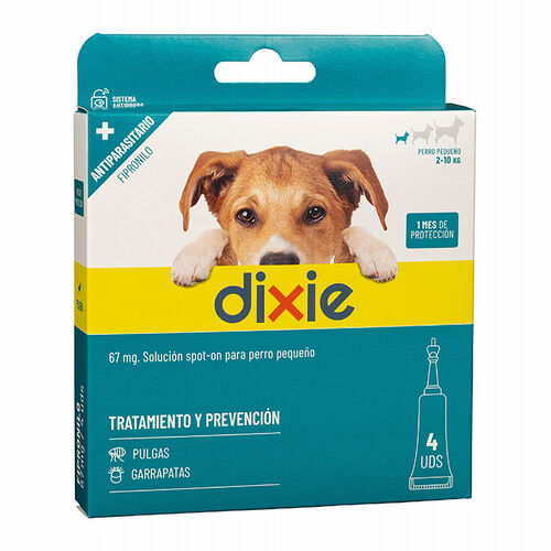 PIPETAS REPELENTES PARA PERRO PEQUEÑO DIXIE 3uds image number