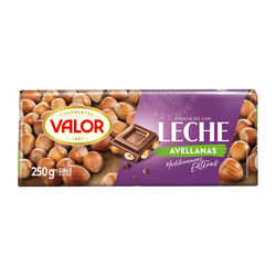 CHOCOLATE CON LECHE Y AVELLANAS VALOR 250g