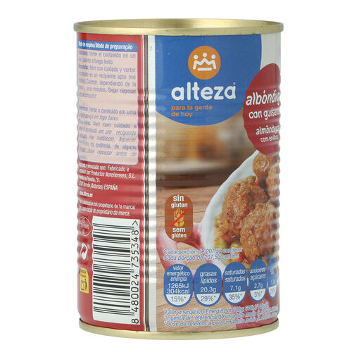 ALBONDIGAS ALTEZA LATA 415g image number