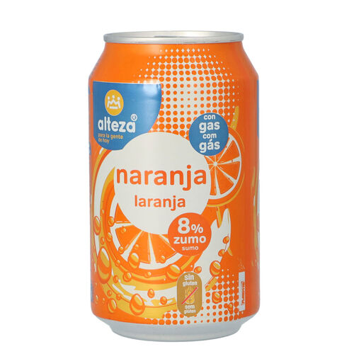 REFRESCO NARANJA 8% ZUMO ALTEZA LATA 33cl image number