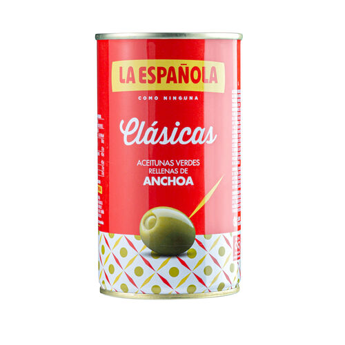 Aceituna verde rellena de anchoa LA ESPA&Ntilde;OLA 350g image number
