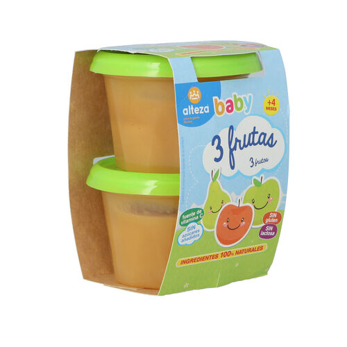 Tarrito 3 frutas ALTEZA pack 2x200g image number