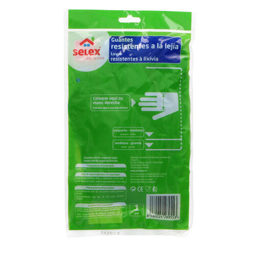 GUANTE NITRILO FUERTE TALLA MEDIANA SELEX image number