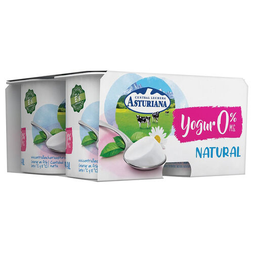 YOGUR 0% NATURAL CENTRAL LECHERA ASTURIANA 4x125g image number
