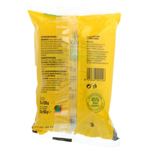 ACEITUNA JOLCA SIN HUESO PACK 3x130g image number