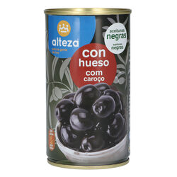 ACEITUNA NEGRA ALTEZA CON HUESO 350g