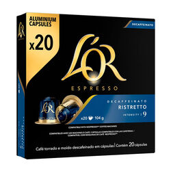 Caf&eacute; LOR Ristretto descafeinado 20 c&aacute;psulas