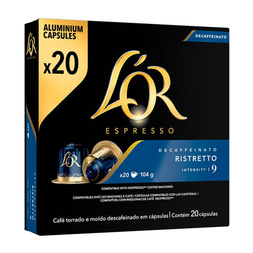 Caf&eacute; LOR Ristretto descafeinado 20 c&aacute;psulas image number
