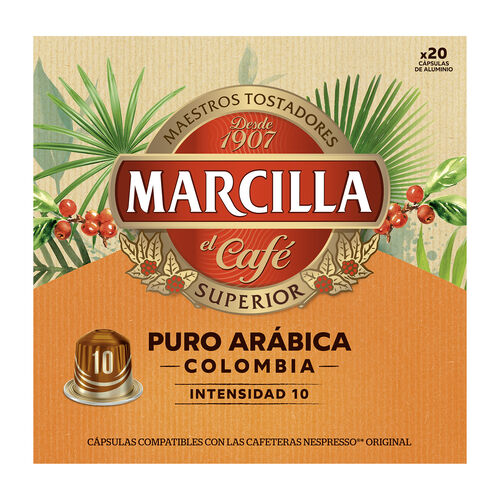 CAFE EXPRESO PURO ARABICA DE COLOMBIA MARCILLA 20 CAPSULAS image number