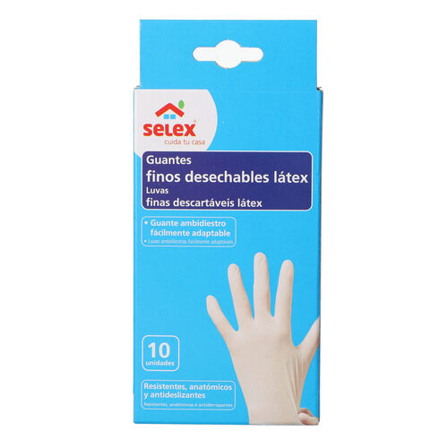 Guante fino latex Talla mediana SELEX 10uds image number