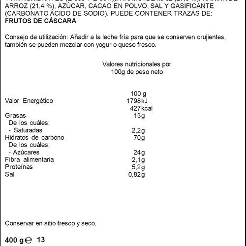 Cereales rellenos de leche sin gluten ALTEZA 400g image number