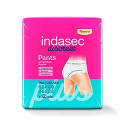 COMPRESA INCONTINENCIA PANT PLUS INDASEC TALLA GRANDE 12uds
