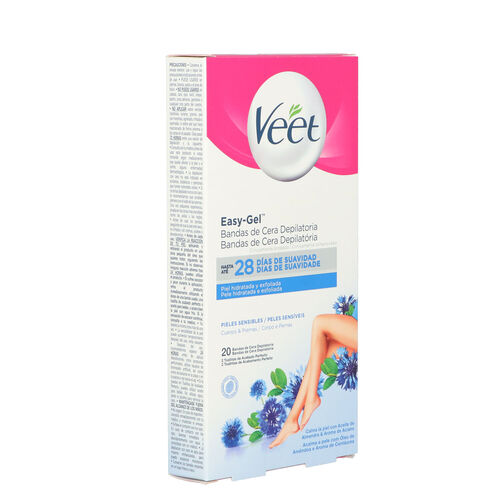 DEPILATORIO CORPORAL BANDAS CERA FRIA VEET PIEL SENSIBLE 20 BANDAS image number
