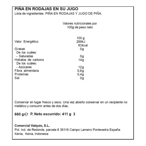 Pi&ntilde;a en rodajas en su jugo ALTEZA 3x220g image number