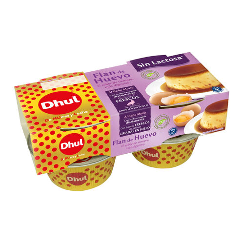 Flan de huevo sin lactosa DHUL 4x110g image number