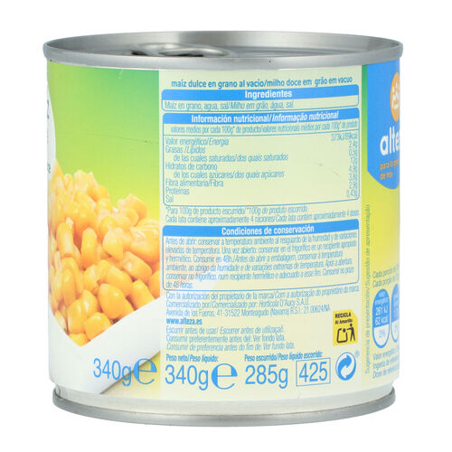 Ma&iacute;z dulce ALTEZA 340g image number