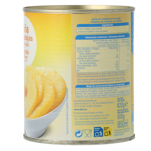 PIÑA ALTEZA JUGO 820g image number