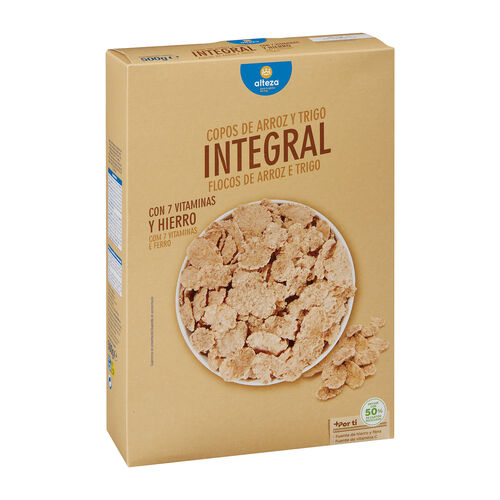 Cereales copos de arroz y trigo Integral ALTEZA 500g image number
